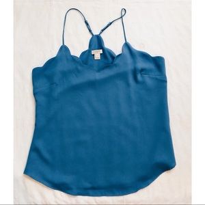 J Crew Scalloped top